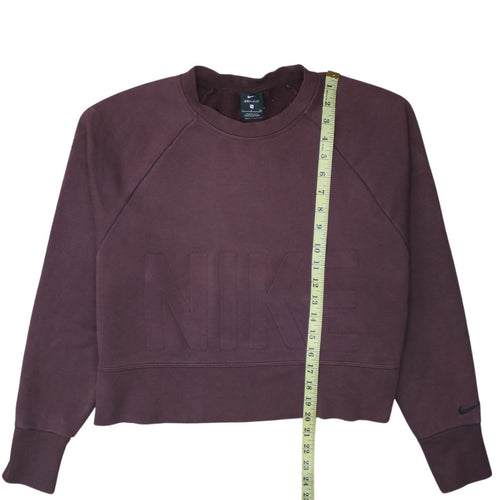 Nike Women’s Burgundy Dri-Fit Pullover Sweatshirt Size S Crew Neck