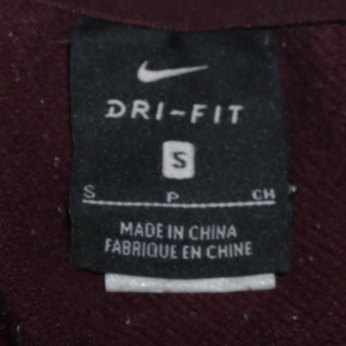 Nike Women’s Burgundy Dri-Fit Pullover Sweatshirt Size S Crew Neck