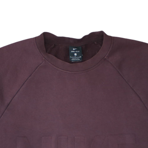Nike Women’s Burgundy Dri-Fit Pullover Sweatshirt Size S Crew Neck