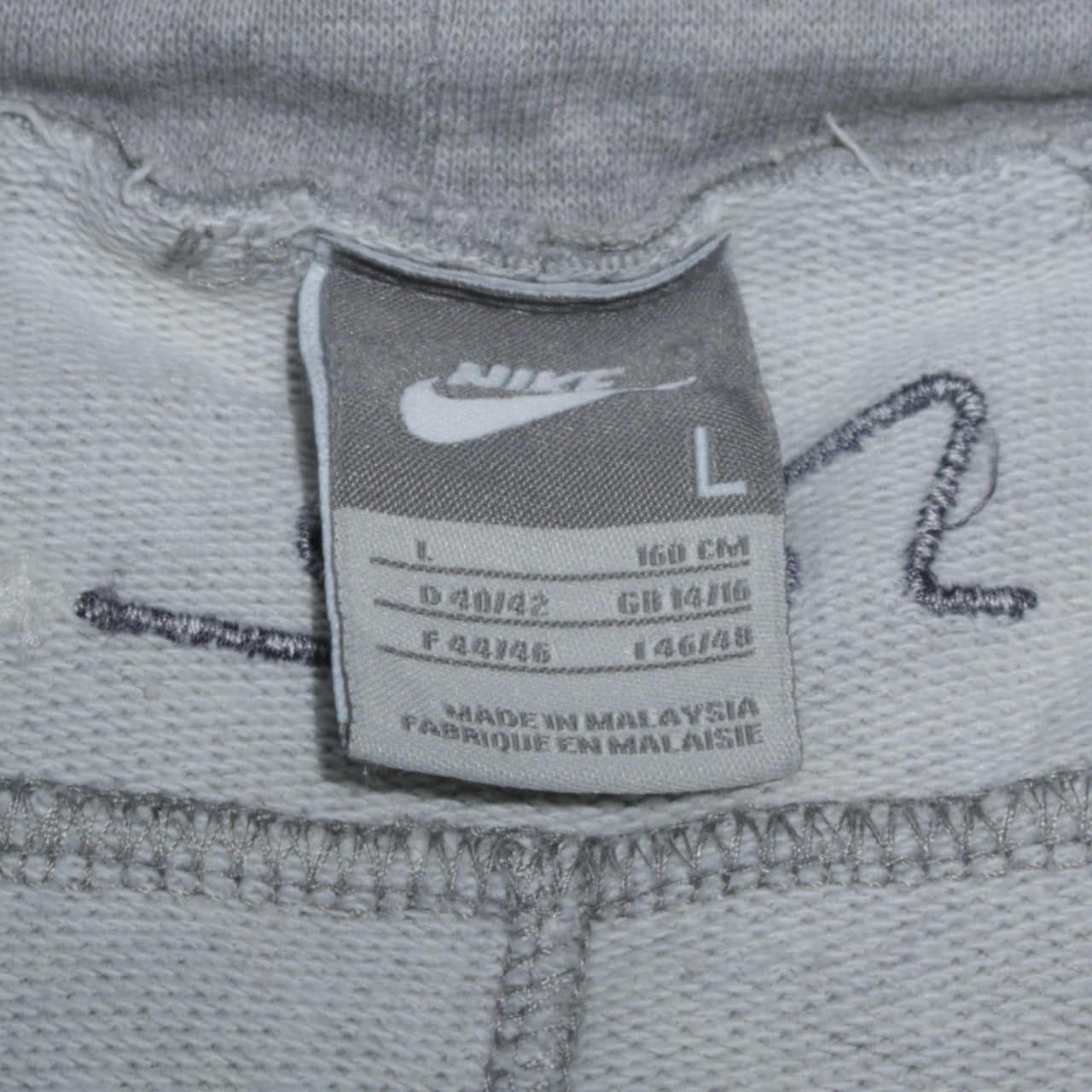 Nike Womens Grey L Sweatpants Tapered Fleece Casual Trousers