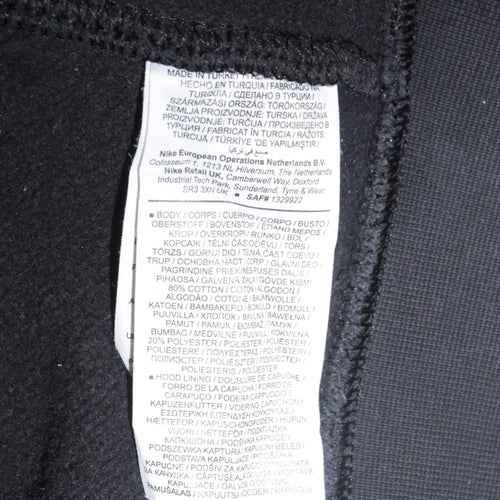 Nike Women Black XS Pullover Hoodie with Logo and Pockets
