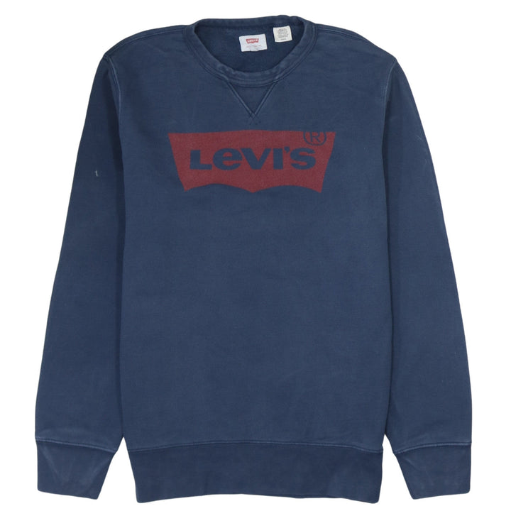 Levi's Men's Blue Logo Crew Neck Sweatshirt Size S