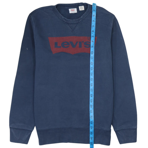 Levi's Men's Blue Logo Crew Neck Sweatshirt Size S