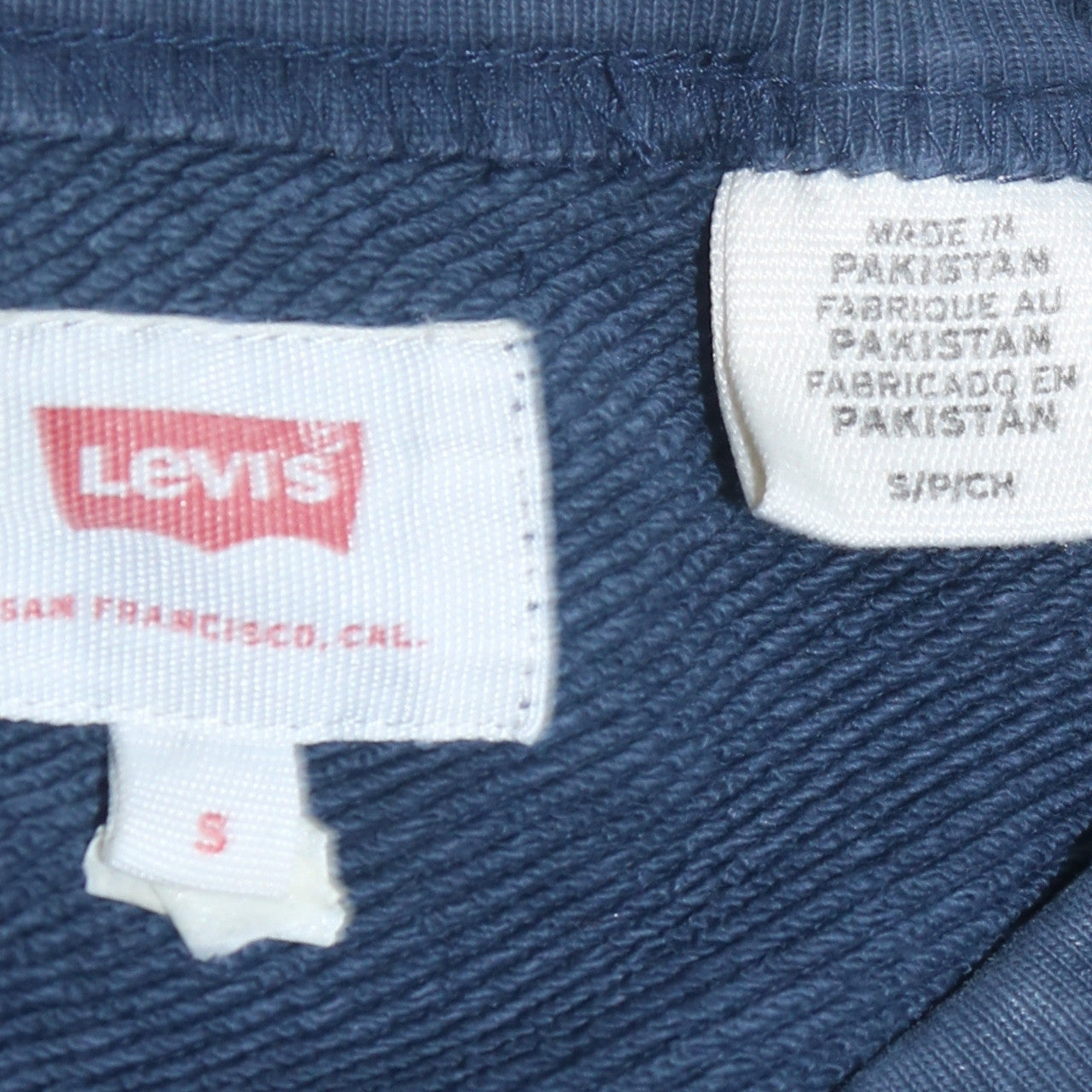 Levi's Men's Blue Logo Crew Neck Sweatshirt Size S