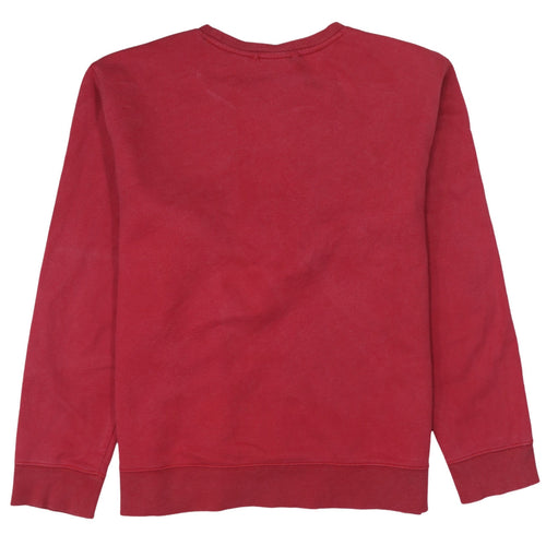 Timberland Men's Red XL Pullover Crew Neck Logo Sweatshirt