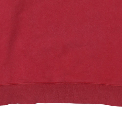 Timberland Men's Red XL Pullover Crew Neck Logo Sweatshirt
