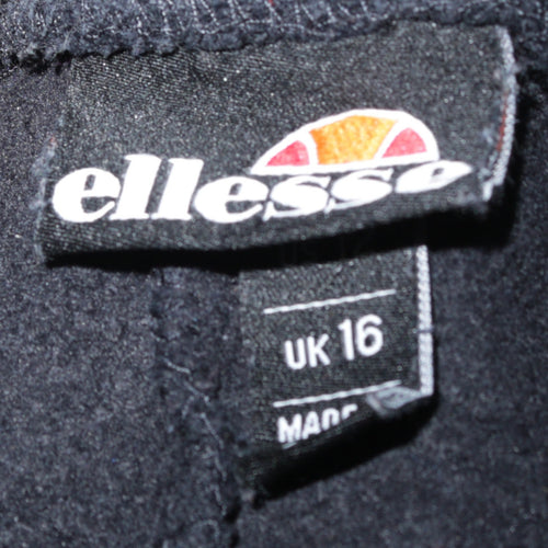 Ellesse Women's Black Size 16 Fleece Sweatpants Joggers