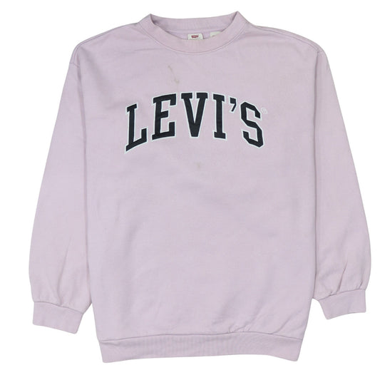 Levi's Womens Lilac Logo Pullover Sweatshirt L Crew Neck