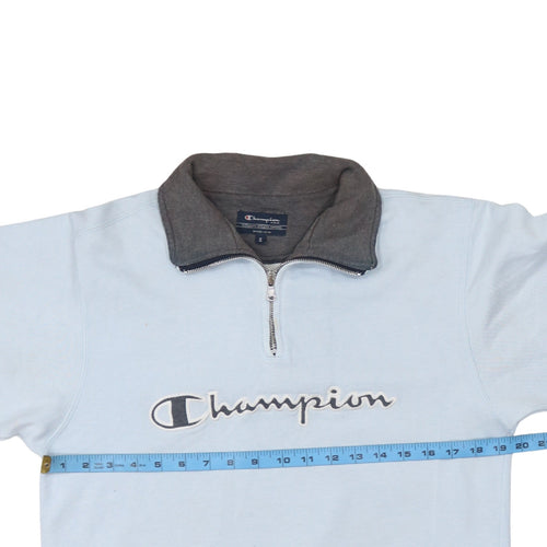 Champion Men's Blue 1/4 Zip Pullover Sweatshirt Size S