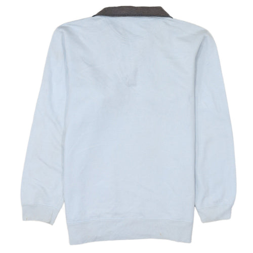Champion Men's Blue 1/4 Zip Pullover Sweatshirt Size S
