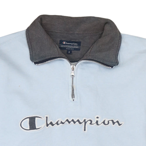 Champion Men's Blue 1/4 Zip Pullover Sweatshirt Size S