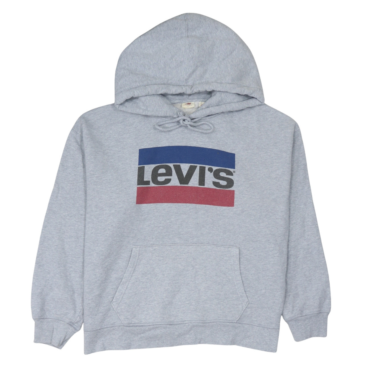 Levi's Men's Grey XL Pullover Hoodie with Logo Print