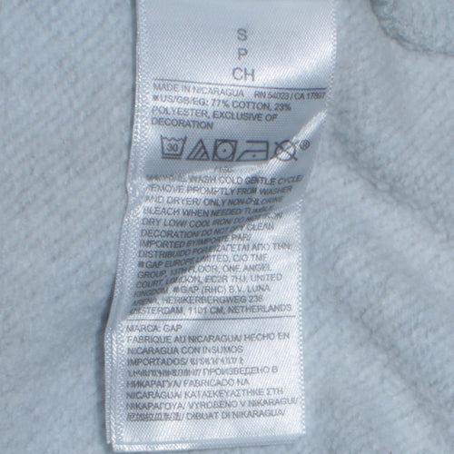 GAP Women's Grey Small Pullover Hoodie Sweatshirt with Logo