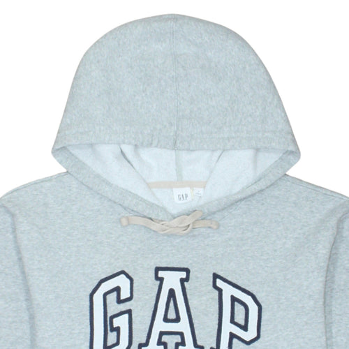 GAP Women's Grey Small Pullover Hoodie Sweatshirt with Logo