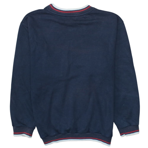 Fila Womens Navy Blue Logo Sweatshirt Size 6 Classic Pullover