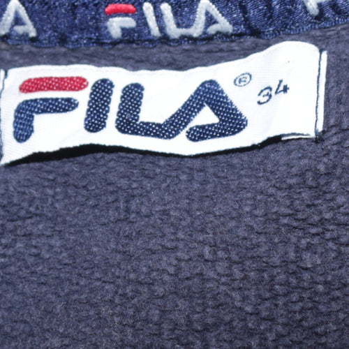 Fila Womens Navy Blue Logo Sweatshirt Size 6 Classic Pullover
