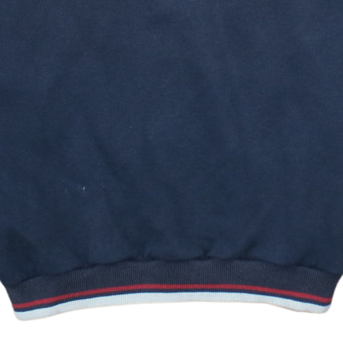 Fila Womens Navy Blue Logo Sweatshirt Size 6 Classic Pullover
