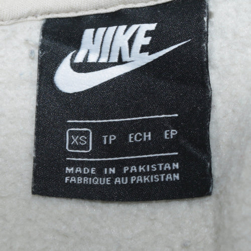 Nike Women’s White XS Pullover Hoodie Cotton Blend Sweatshirt
