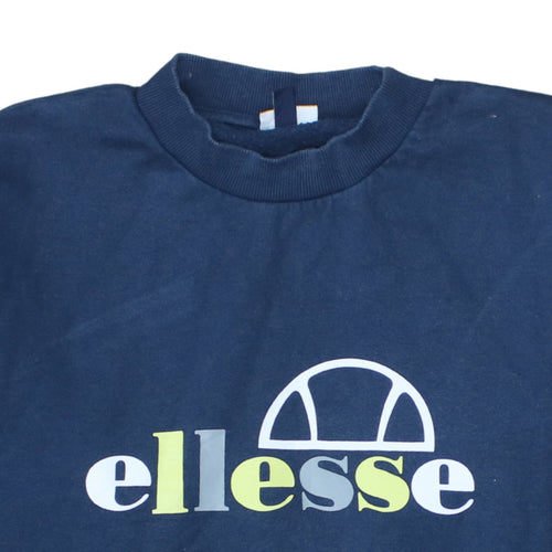 Ellesse Men's Blue XL Pullover Logo Sweatshirt Regular Fit