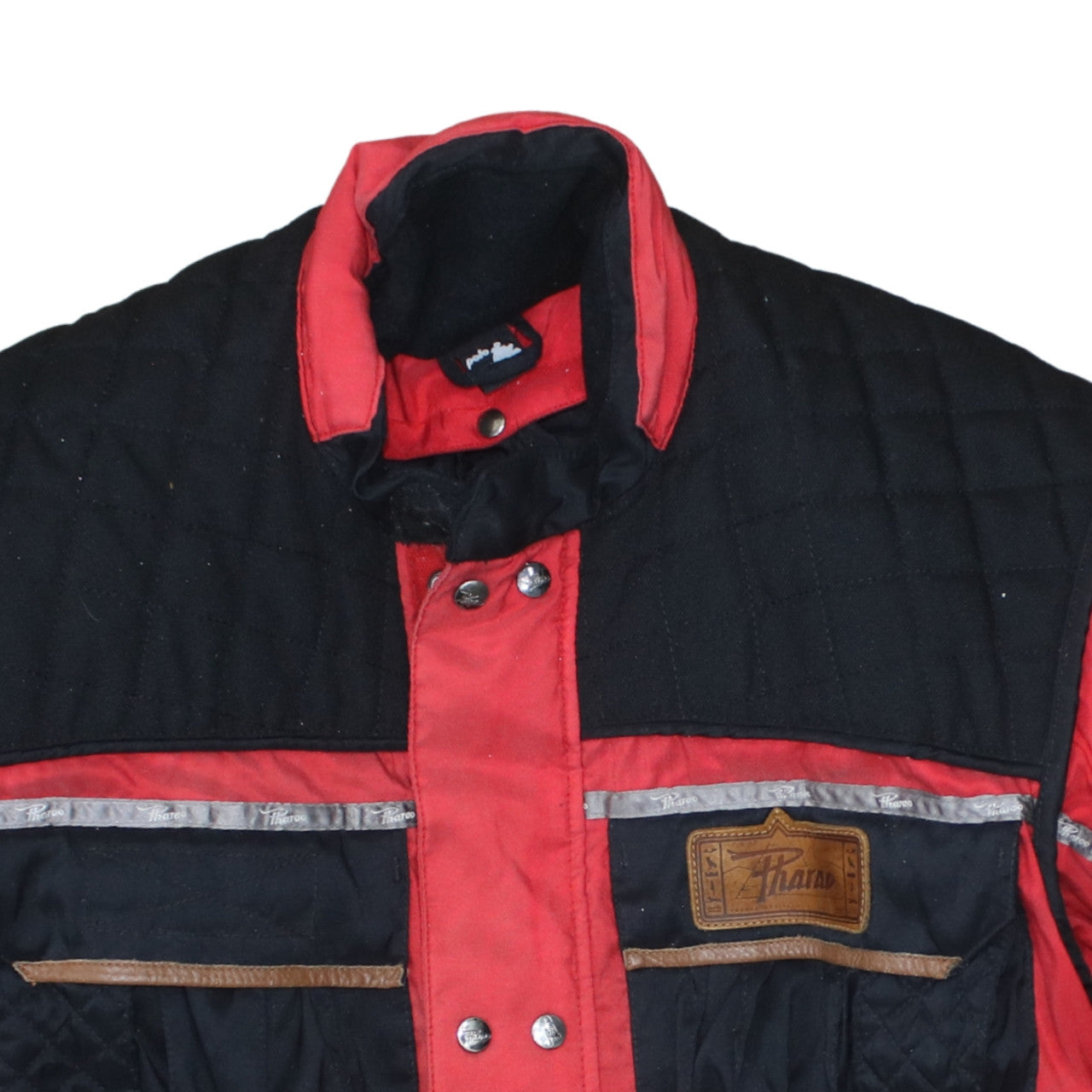 Polo Men's Red Black XL Motorcycle Jacket Waterproof Padded Belted