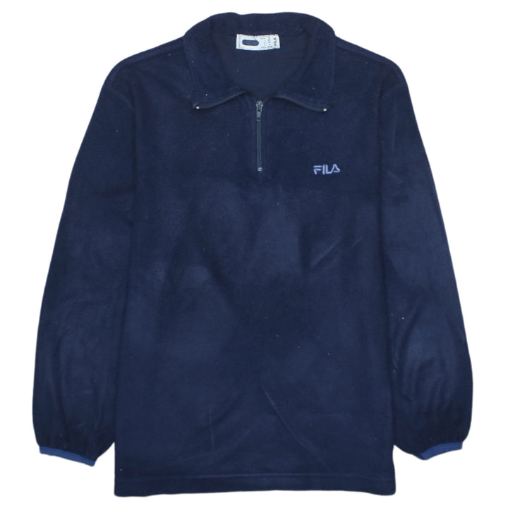 Fila Men's Blue Fleece 1/4 Zip Pullover Sweatshirt M