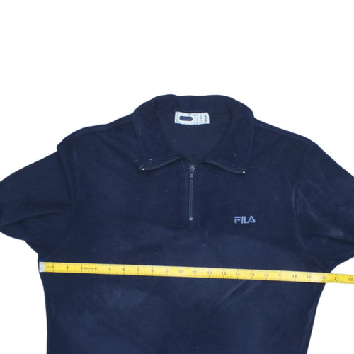 Fila Men's Blue Fleece 1/4 Zip Pullover Sweatshirt M
