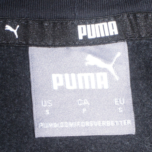 Puma Men’s Black Yellow White Colour Block Pullover Hoodie Small