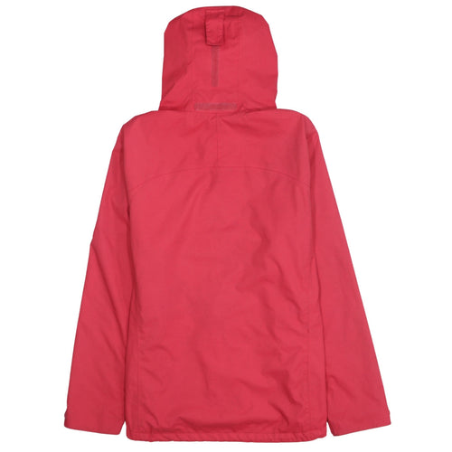 Jack Wolfskin Women's Red Waterproof Hooded Rain Jacket Size 14/16