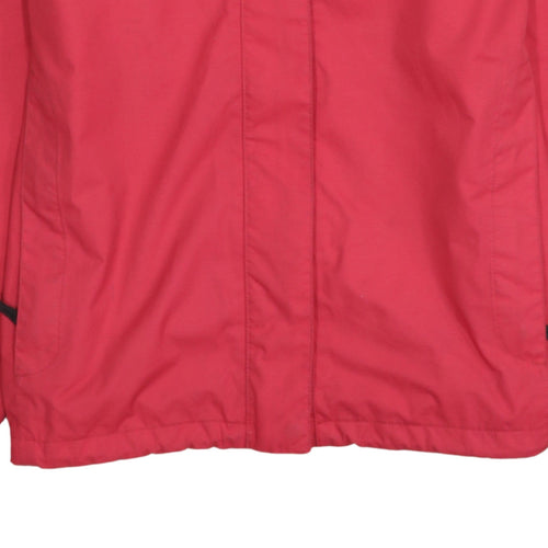 Jack Wolfskin Women's Red Waterproof Hooded Rain Jacket Size 14/16