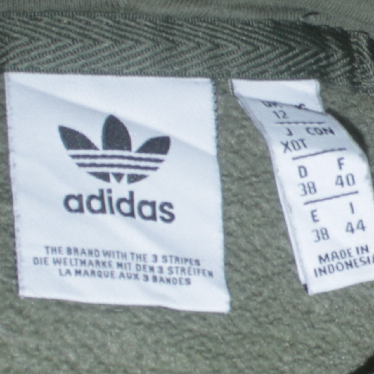 Adidas Womens Green Pullover Hoodie Size 12 Logo Print Casual Sweatshirt