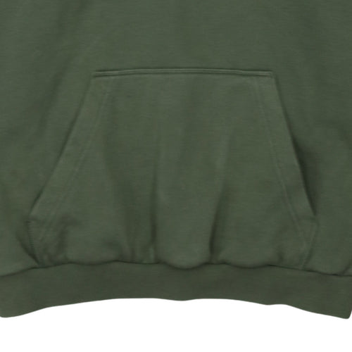 Adidas Womens Green Pullover Hoodie Size 12 Logo Print Casual Sweatshirt