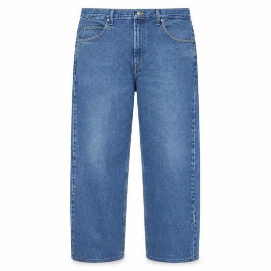 Front view of Wrangler Men's Blue Relaxed Fit Straight Leg Denim Jeans 40x30