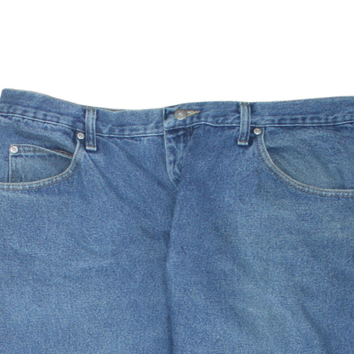Wrangler Men's Blue Relaxed Fit Straight Leg Denim Jeans 40x30