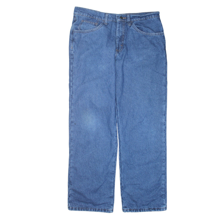 Lee Men's Blue Relaxed Fit Straight Leg Denim Jeans 33x30