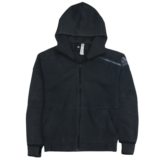 Adidas Men's Black Full Zip Hoodie Size S Gym Training Sweater