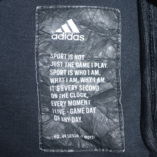 Adidas Men's Black Full Zip Hoodie Size S Gym Training Sweater