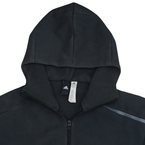 Adidas Men's Black Full Zip Hoodie Size S Gym Training Sweater
