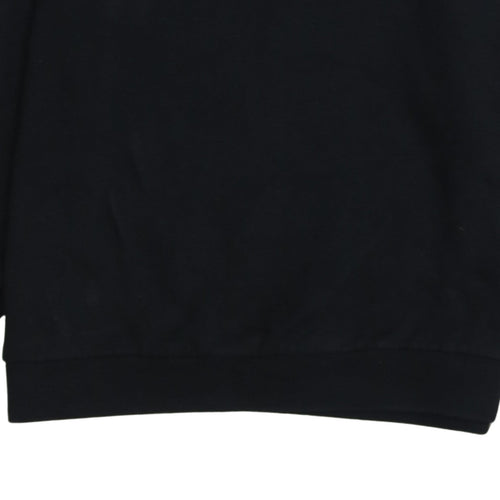 Fila Women Black XS Half Zip Sweatshirt Logo Embroidered Pullover