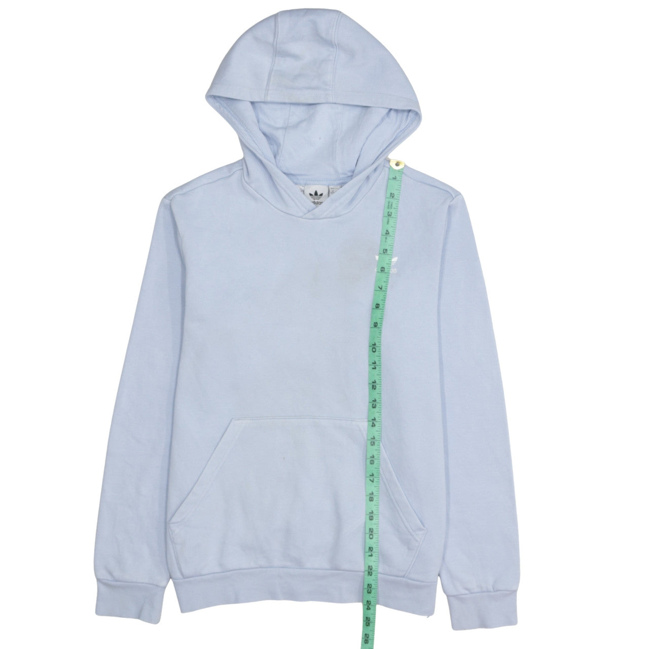 Adidas Girls Blue Pullover Hoodie Size 13-14 Years Logo Sweatshirt