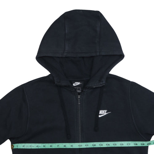 Nike Men's Black Full Zip Hoodie Small Cotton Fleece