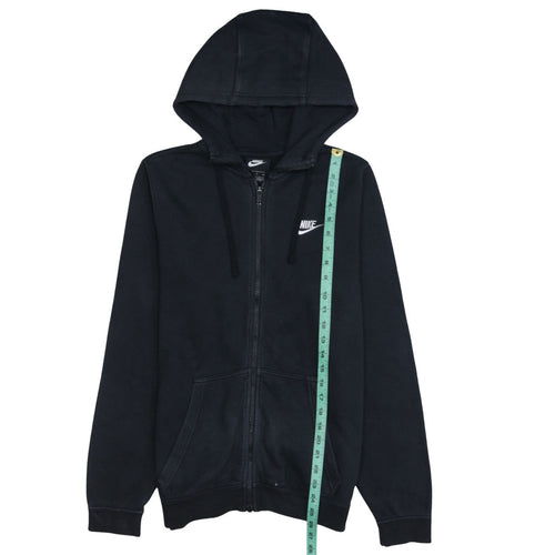 Nike Men's Black Full Zip Hoodie Small Cotton Fleece