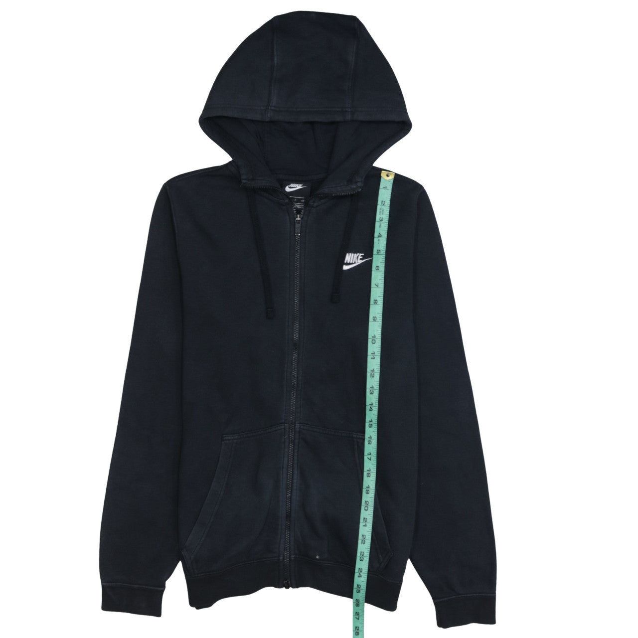 Nike Men's Black Full Zip Hoodie Small Cotton Fleece