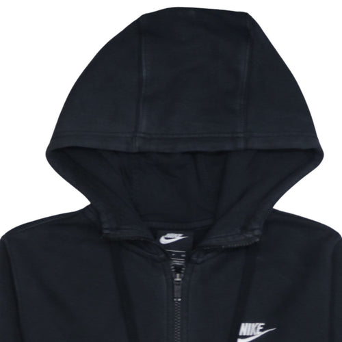 Nike Men's Black Full Zip Hoodie Small Cotton Fleece