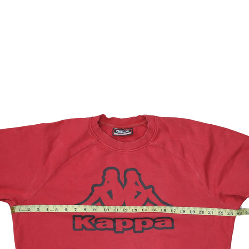 Kappa Mens Red Logo Pullover Sweatshirt Medium Crew Neck