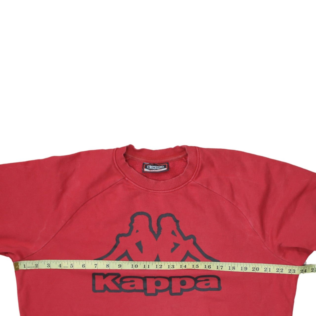 Kappa Mens Red Logo Pullover Sweatshirt Medium Crew Neck