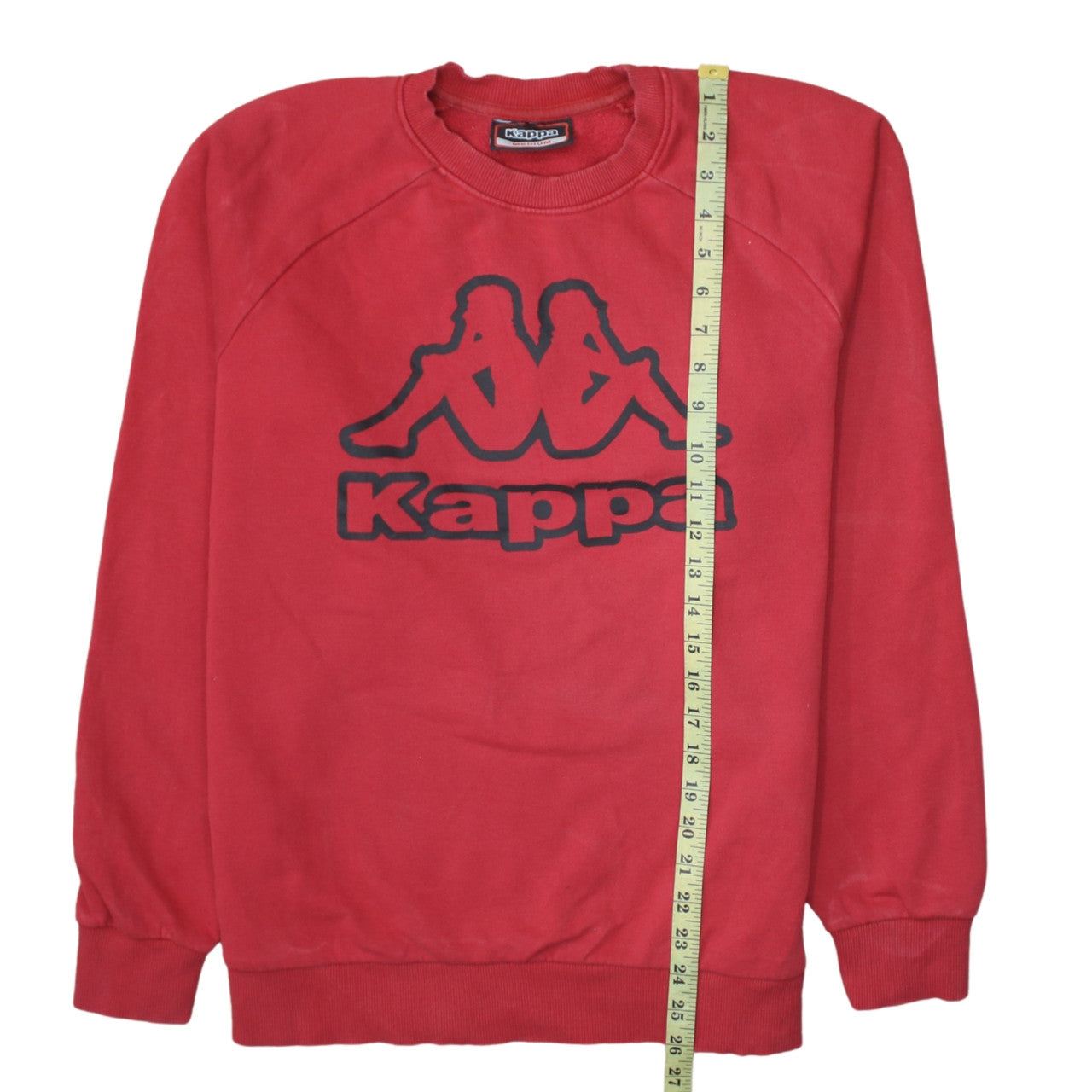 Kappa Mens Red Logo Pullover Sweatshirt Medium Crew Neck