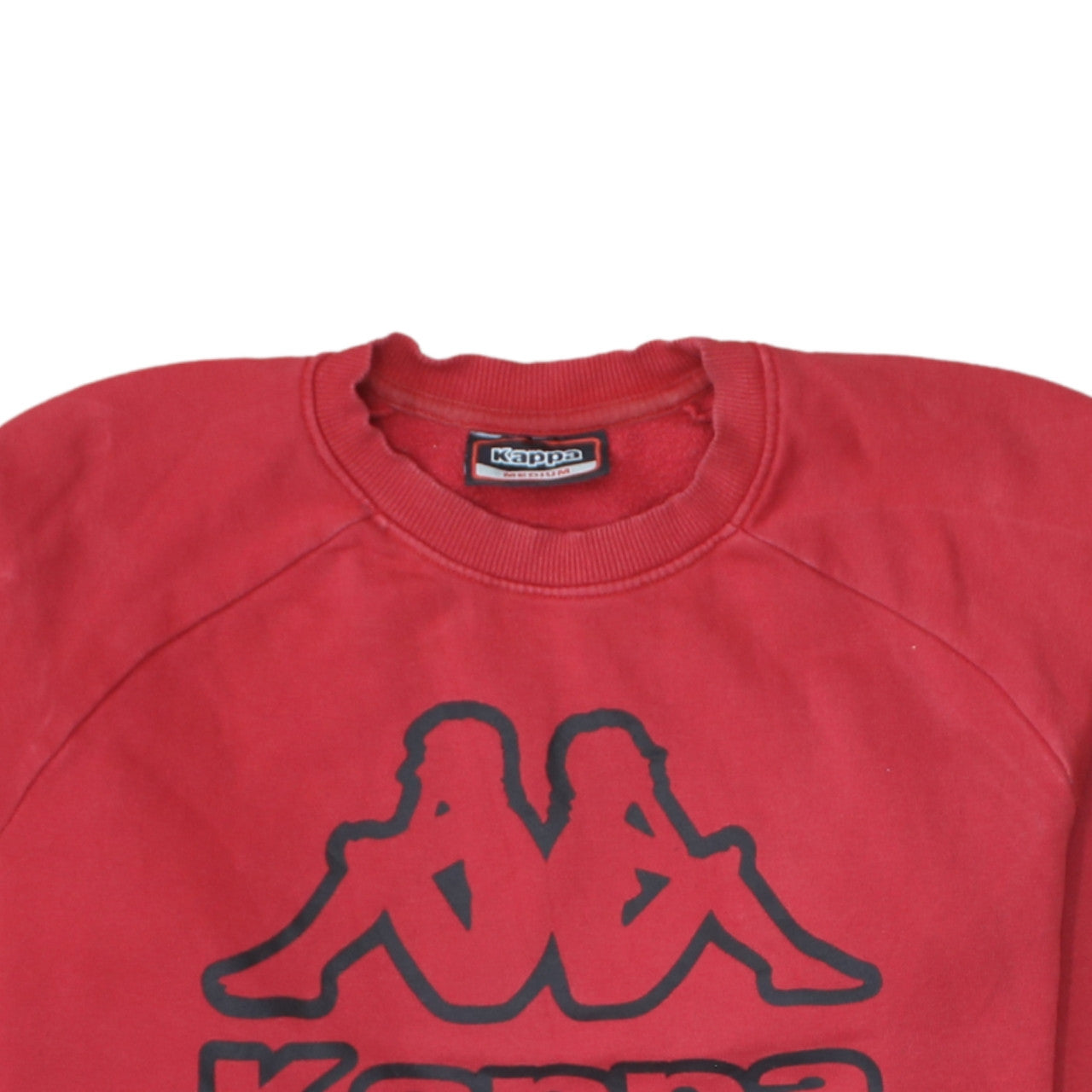 Kappa Mens Red Logo Pullover Sweatshirt Medium Crew Neck