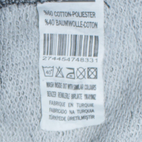 Napapijri Men's Grey Full Zip Hoodie XL Logo Outdoor Style