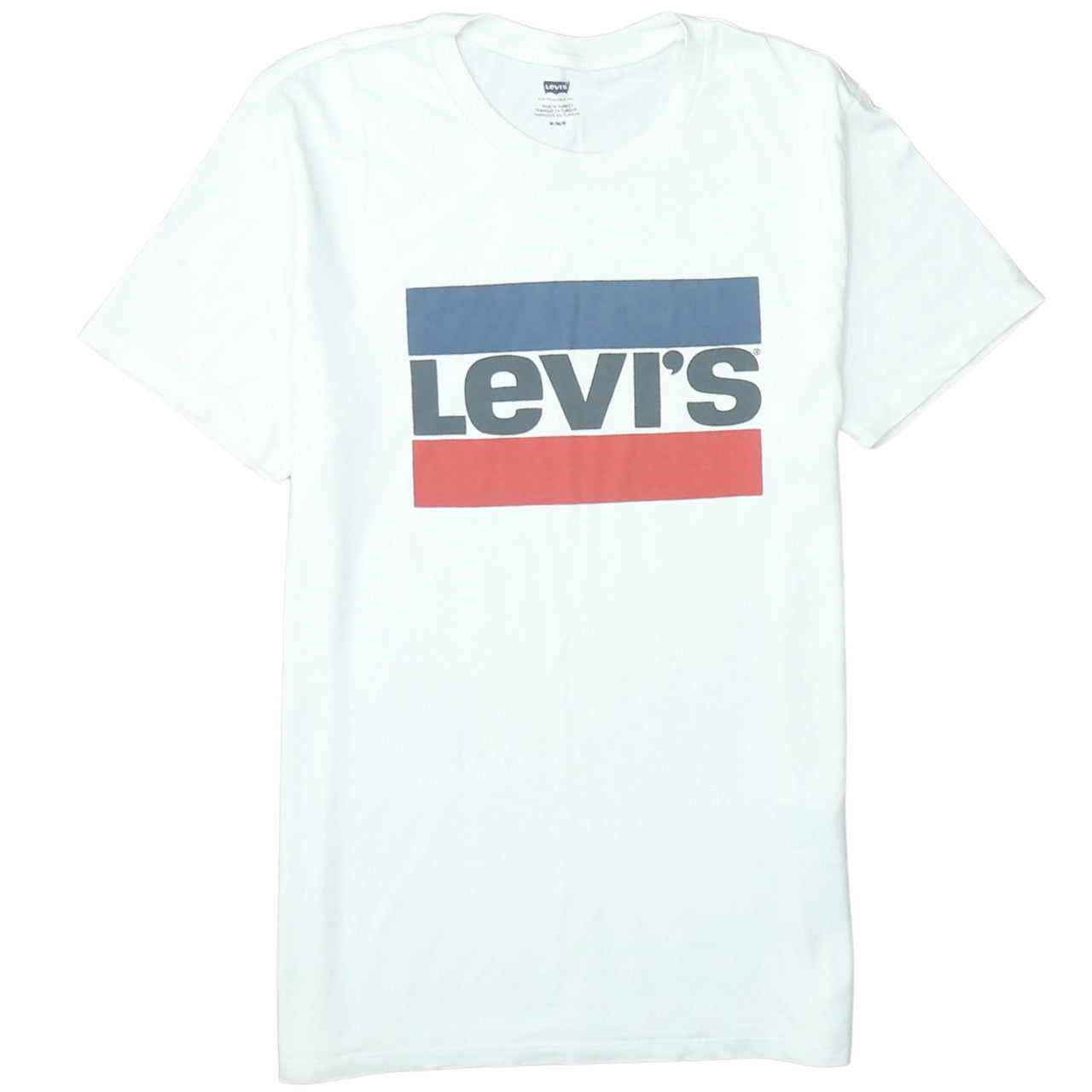 Levi’s Men’s White Logo Short Sleeve Crew Neck Cotton T-Shirt M
