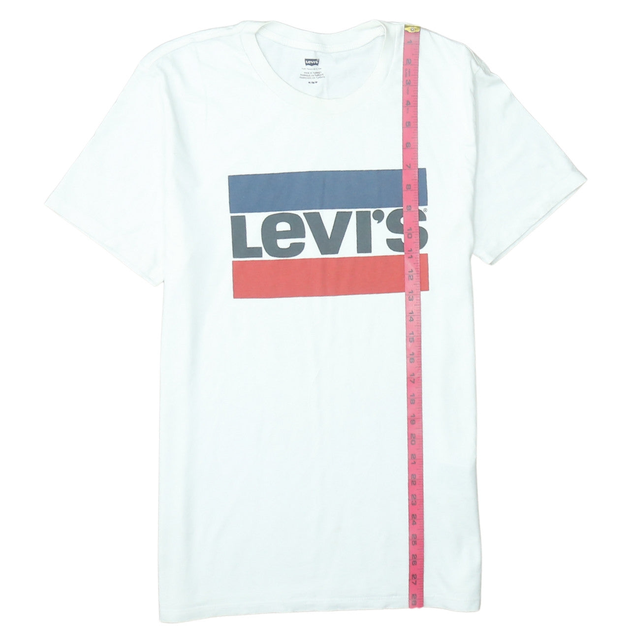 Levi’s Men’s White Logo Short Sleeve Crew Neck Cotton T-Shirt M